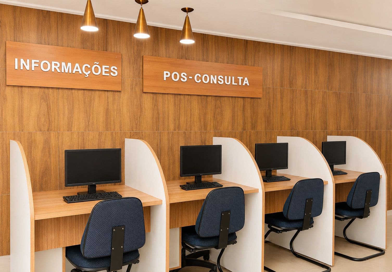Cabines de informações e pós-consulta